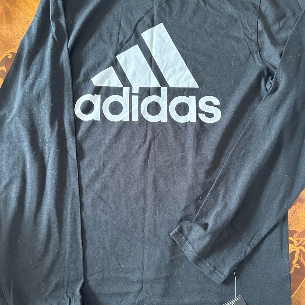 Adidas Black Long Sleeve Tee with Logo